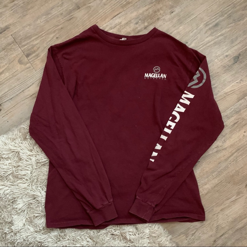 Magellan Outdoors Maroon Long-Sleeve Tee